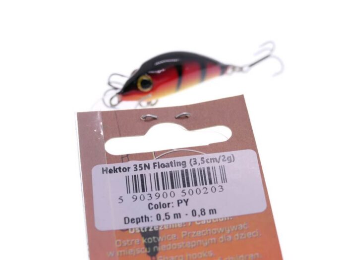Gloog Hektor 35N, 3.5cm, 2gr (Floating), PY (Perch Yellow) - imagine 4