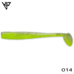 KP Baits Slim Shad 10CM (4 inch), culoare 014 (Silver Glitter Silk Chart.) (5buc/plic)