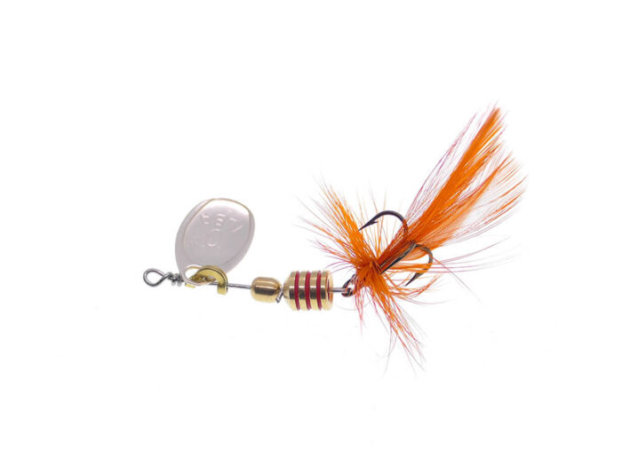 Ilba rotativa Tondo Mosca (Fly), Silver/Red + Fly Orange, nr.0, 2gr (105110) - imagine 5