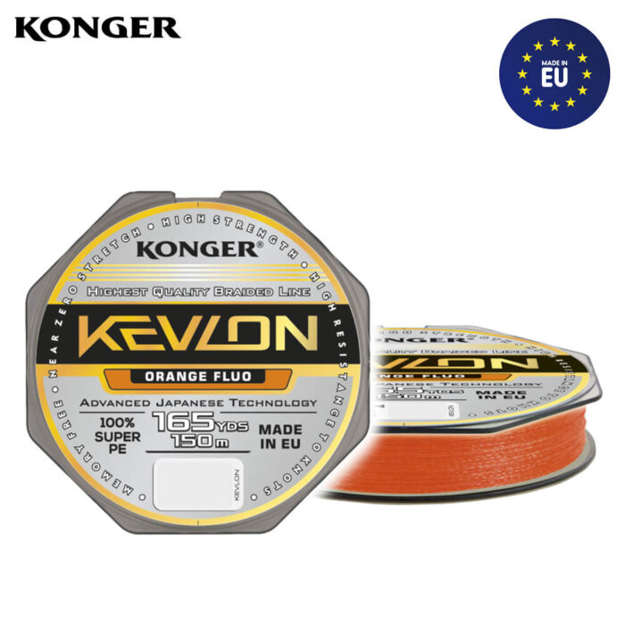 Konger Fir Textil Kevlon X4 Orange Fluo 150m (0.12mm-0.25mm) - imagine 2