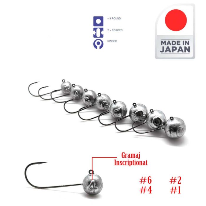 Xfish Aberdeen MicroJig Bila marime #4, 10gr, gramaj inscriptionat pe bila (5buc/plic) - imagine 5