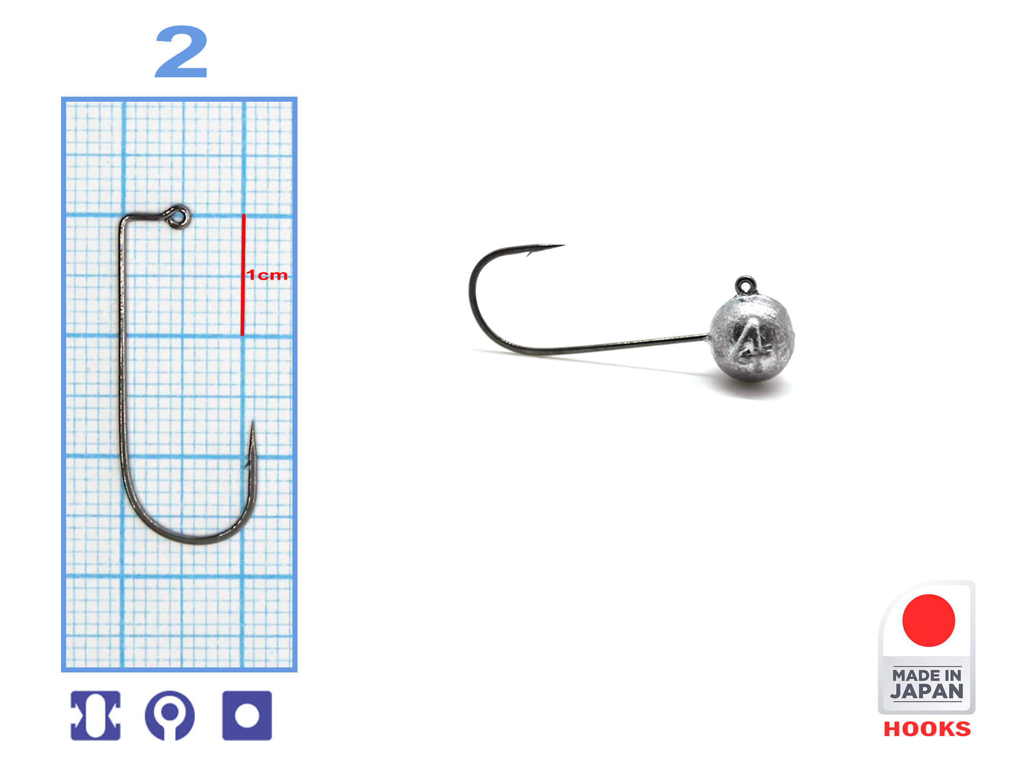 M-MJIG2-4 Xfish Aberdeen MicroJig Bila marime #2, 4gr, gramaj inscriptionat pe bila (5buc/plic)