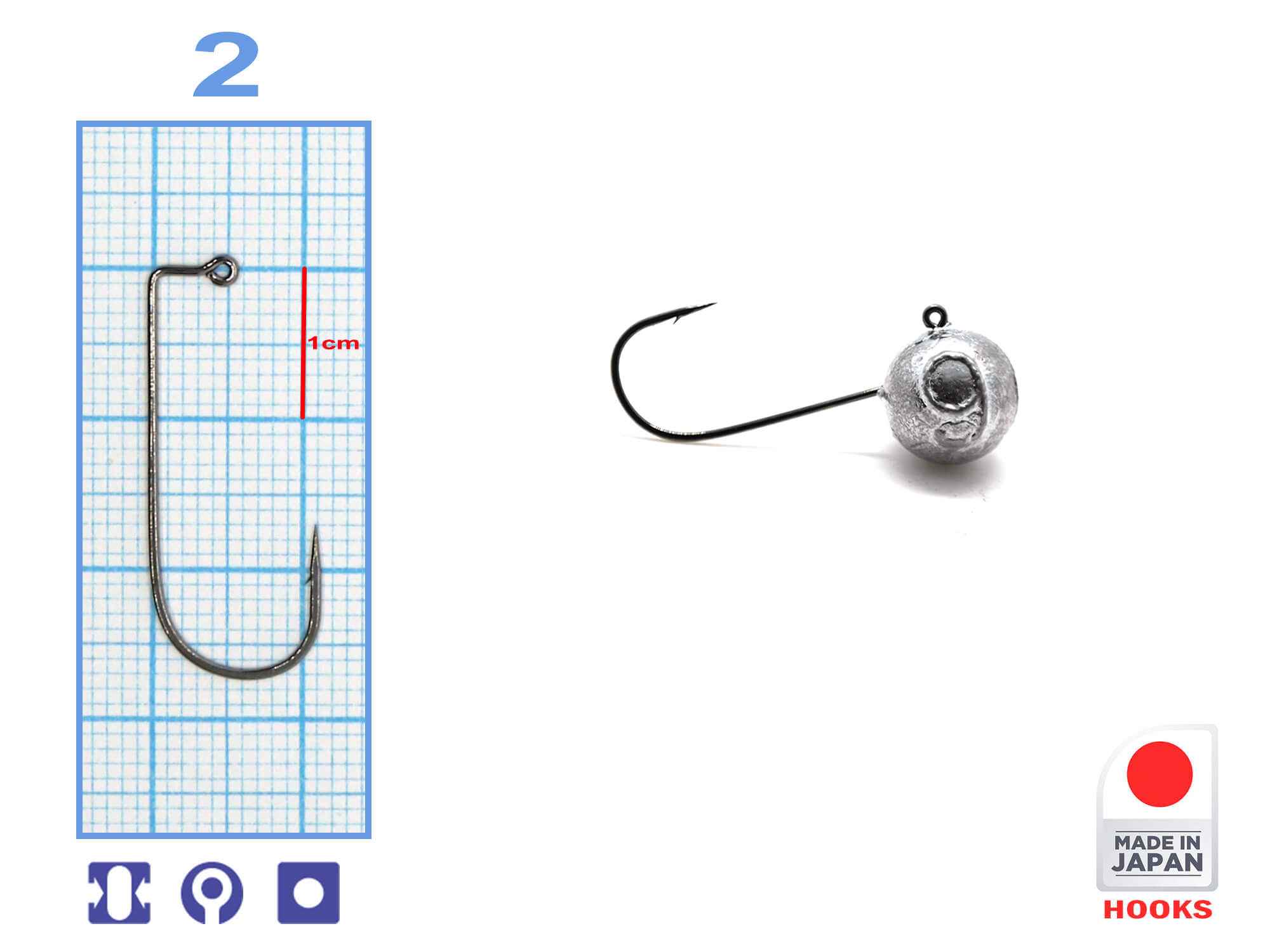 M-MJIG2-9 Xfish Aberdeen MicroJig Bila marime #2, 9gr, gramaj inscriptionat pe bila (5buc/plic)