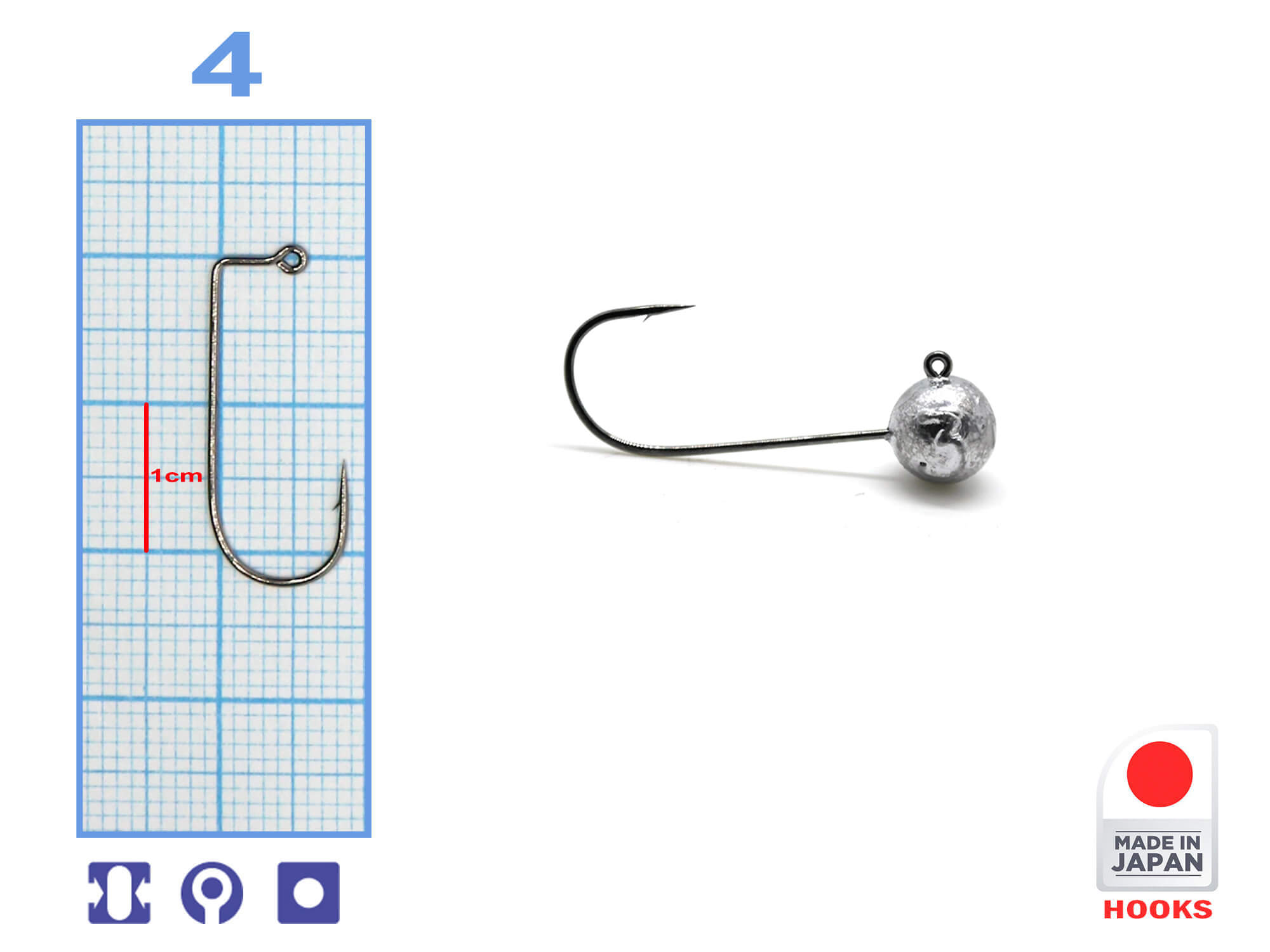 M-MJIG4-3 Xfish Aberdeen MicroJig Bila marime #4, 3gr, gramaj inscriptionat pe bila (5buc/plic)
