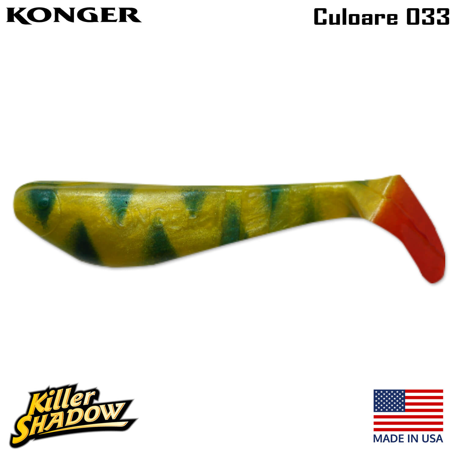 033-logo Konger Killer Shadow 7.5CM, culoare 033 (5buc/plic)