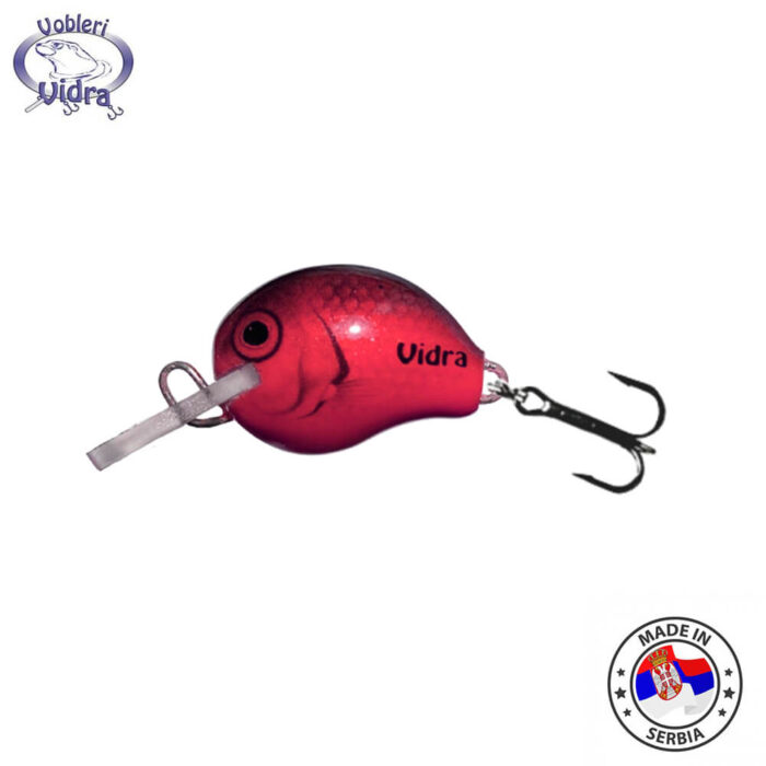 Vidra Lures Atomic Chub 1.8cm, 3gr, Sinking, CHR (Cherry Red) - imagine 5