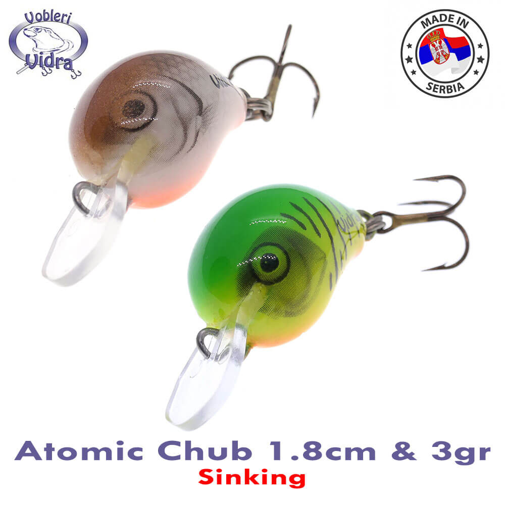 AC18S-Cover2022 Vidra Lures Atomic Chub 1.8cm, 3gr, Sinking - imagine 1