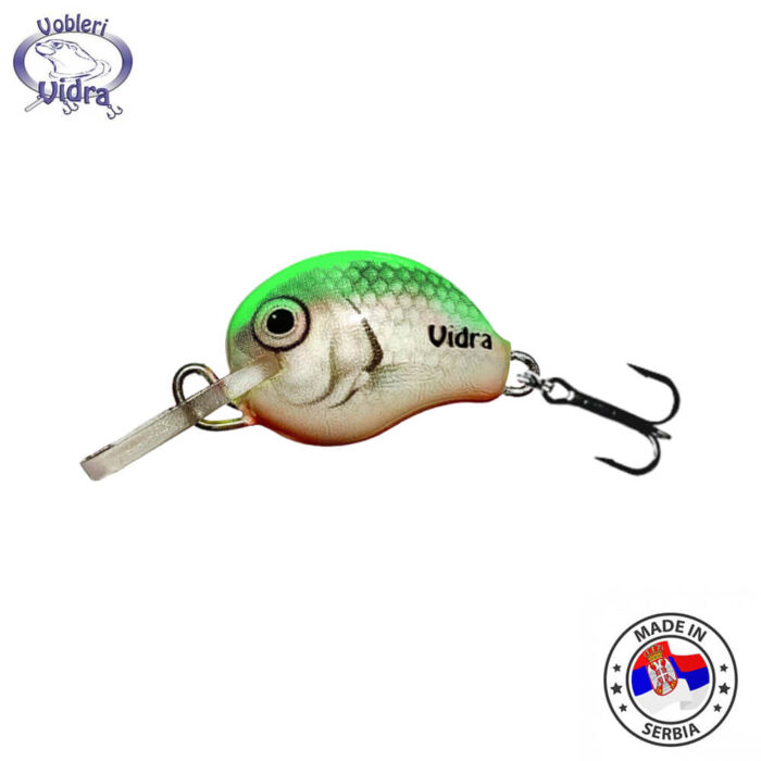 Vidra Lures Atomic Chub 1.8cm, 3gr, Sinking, SFG (Silver Fluo-Green) - imagine 6