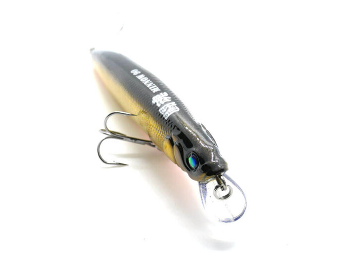 Damiki TOKON MINNOW-90SF 9CM, 13Gr (Slow Floating), 236H (Black Gold Holo) - imagine 2