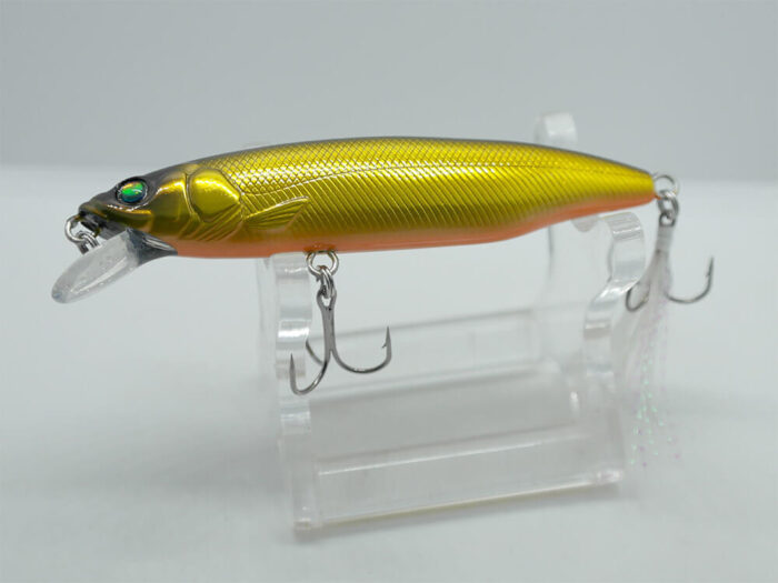 Damiki TOKON MINNOW-90SF 9CM, 13Gr (Slow Floating), 236H (Black Gold Holo) - imagine 7