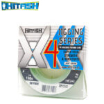 Hitfish Fir Textil X4 Jigging Series Light Green 150m, marime PE 1.2, 0.185mm, 10.6kg - imagine 3