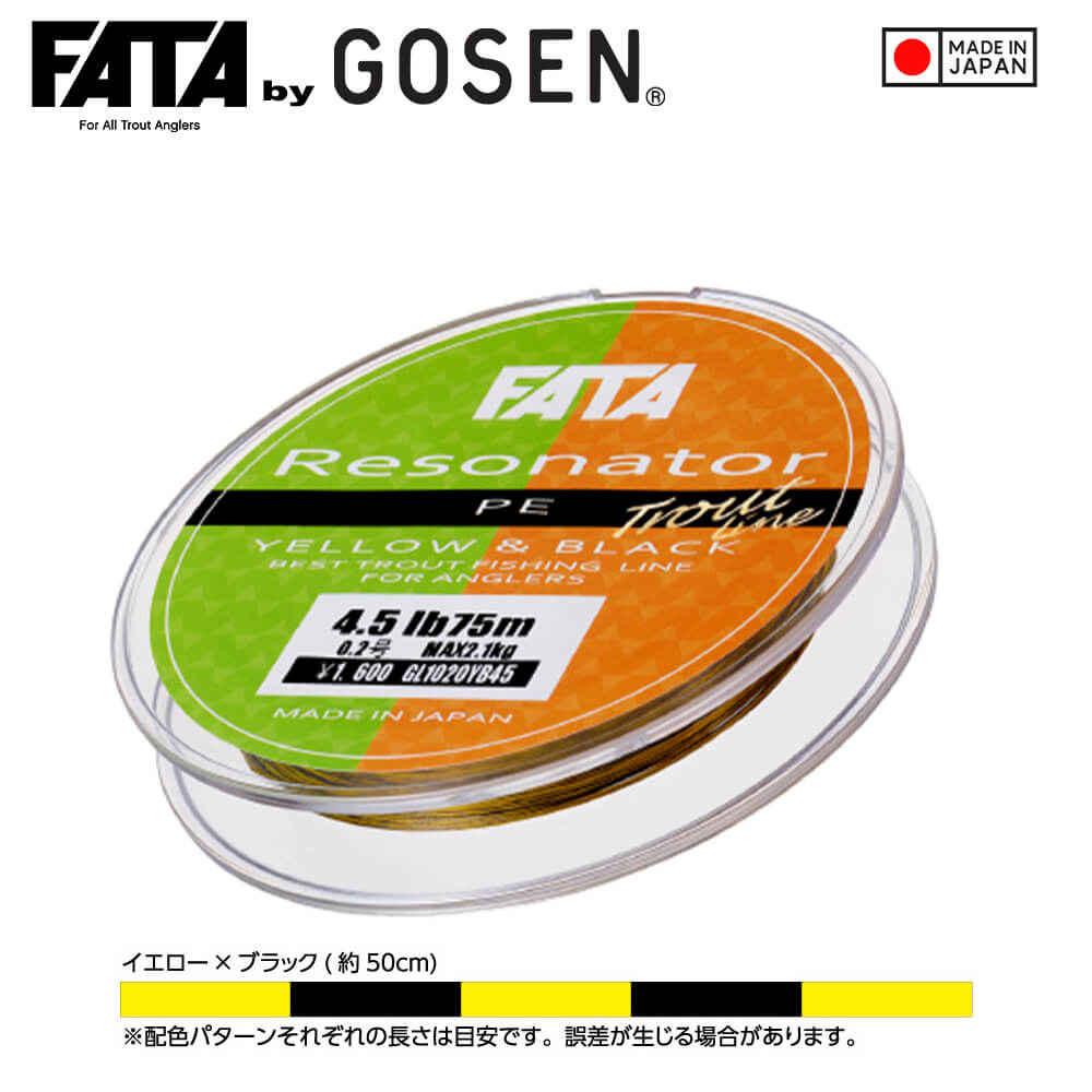Fata-ResonatorPE-Cover FATA by Gosen Fir Textil Resonator PE Yellow/Black 75m, marime PE 0.09, 0.9kg - imagine 1