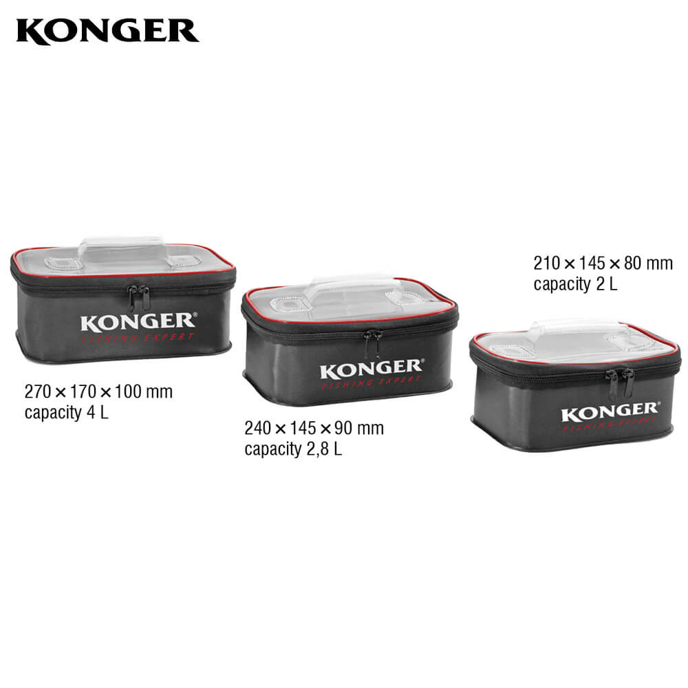 851010026-02-logo Konger set 3 truse (cutii cu feromoar) din eva (3 in 1) pentru accesorii sau nada - imagine 1