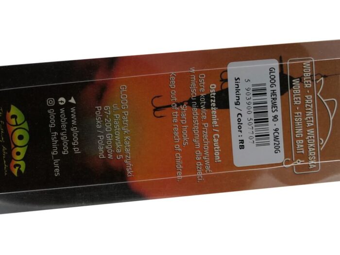 Gloog Hermes 90S 9cm, 20gr, Sinking, RB (Roach Blue) - imagine 5
