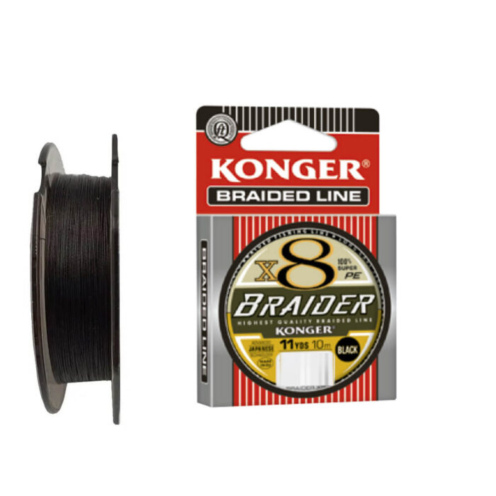 Konger Fir Textil inaintas Braider X8 Black (negru) 10m - imagine 3