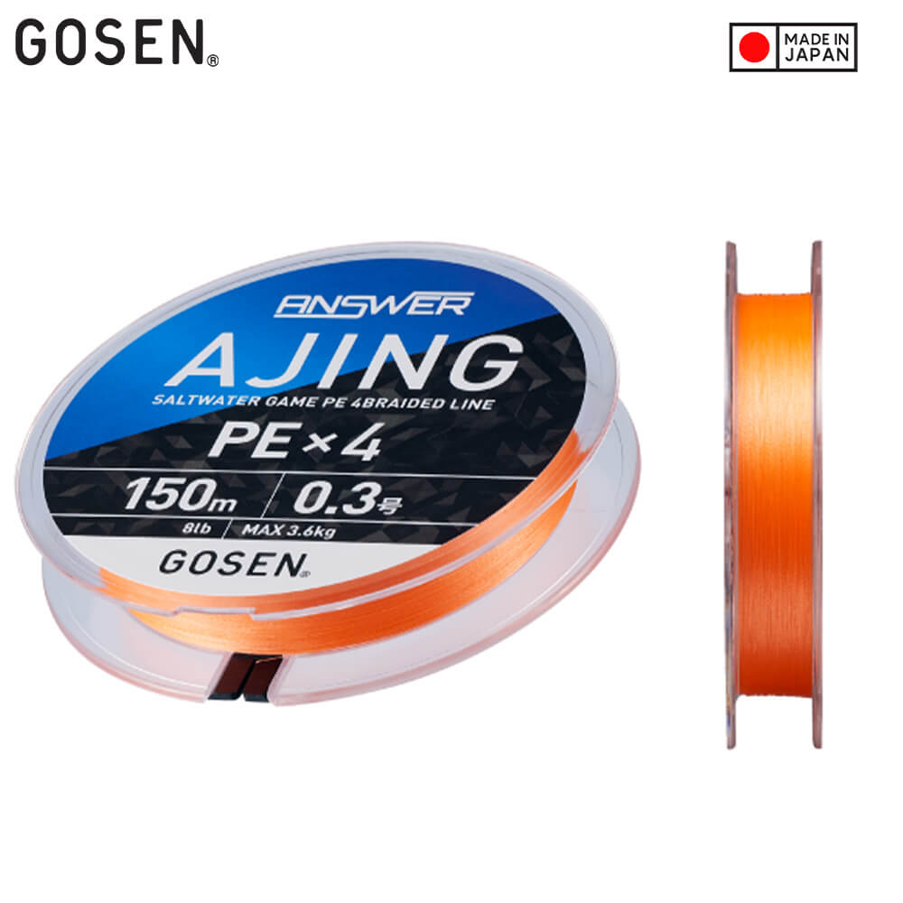 GLA4O15-Cover Gosen Fir Textil PE Answer Ajing X4 Cocktail Orange 150m, marime PE 0.25, 0.08mm, 2.7kg - imagine 1