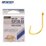 Owner carlige Pin Hook cu ochet, serie 53135, culoare Gold (8-12buc/plic)