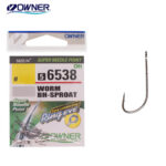Owner carlige Worm BH-Sproat cu ochet si spini pe tija, serie 56538, culoare BC, marimea 12 (9buc/plic)