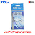 Filstar carlige legate cu monofilament 50cm, 0.14mm, F201BN, model Chinu, Black Nickel, marimea 10 (10buc/plic)