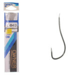 Owner carlige legate cu monofilament 65cm, 0.12mm, S-843 model Ryusen-BH, Nickel, marimea 14 (10buc/plic)