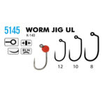 Kamatsu Carlig Pastrav Debarbetat Worm Jig UL BLN K-140 marimea #12 (10buc/plic) - imagine 2