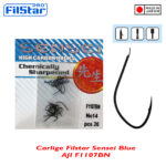 Filstar Sensei Blue carlige Aji cu paleta, serie F1107BN, culoare Black Nickel, marime 12 (20buc/plic)